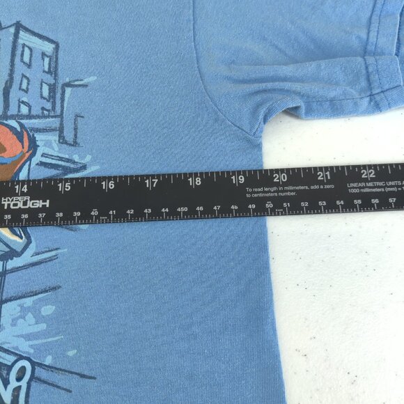 VTG  Looney Tunes Taz Shirt Mens Small Blue Skater Graphic Tee Cartoon 90s 1997 - Picture 12 of 16